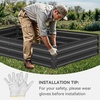 image:imageYITAHOME 144x48x12 in Galvanized Raised Garden Bed Kit Large Metal Planter Box with Gloves Safety Rubber amp Support Rod Outdoor Flower Bed for Plants Vegetables BlackBlack