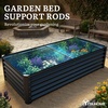 image:imageYITAHOME 144x48x12 in Galvanized Raised Garden Bed Kit Large Metal Planter Box with Gloves Safety Rubber amp Support Rod Outdoor Flower Bed for Plants Vegetables BlackBlack