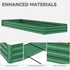 image:imageYITAHOME 144x48x12 in Galvanized Raised Garden Bed Kit Large Metal Planter Box with Gloves Safety Rubber amp Support Rod Outdoor Flower Bed for Plants Vegetables BlackGreen