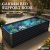 image:imageYITAHOME 144x48x12 in Galvanized Raised Garden Bed Kit Large Metal Planter Box with Gloves Safety Rubber amp Support Rod Outdoor Flower Bed for Plants Vegetables BlackBlack