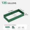image:imageYITAHOME 144x48x12 in Galvanized Raised Garden Bed Kit Large Metal Planter Box with Gloves Safety Rubber amp Support Rod Outdoor Flower Bed for Plants Vegetables BlackGreen