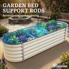 image:imageYITAHOME 144x48x12 in Galvanized Raised Garden Bed Kit Large Metal Planter Box with Gloves Safety Rubber amp Support Rod Outdoor Flower Bed for Plants Vegetables BlackCream Yellow