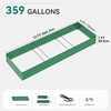 image:imageYITAHOME 144x48x12 in Galvanized Raised Garden Bed Kit Large Metal Planter Box with Gloves Safety Rubber amp Support Rod Outdoor Flower Bed for Plants Vegetables BlackGreen