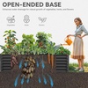 image:imageYITAHOME 144x48x12 in Galvanized Raised Garden Bed Kit Large Metal Planter Box with Gloves Safety Rubber amp Support Rod Outdoor Flower Bed for Plants Vegetables BlackBlack