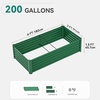 image:imageYITAHOME 144x48x12 in Galvanized Raised Garden Bed Kit Large Metal Planter Box with Gloves Safety Rubber amp Support Rod Outdoor Flower Bed for Plants Vegetables BlackGreen