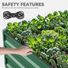 image:imageYITAHOME 144x48x12 in Galvanized Raised Garden Bed Kit Large Metal Planter Box with Gloves Safety Rubber amp Support Rod Outdoor Flower Bed for Plants Vegetables BlackGreen