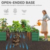 image:imageYITAHOME 144x48x12 in Galvanized Raised Garden Bed Kit Large Metal Planter Box with Gloves Safety Rubber amp Support Rod Outdoor Flower Bed for Plants Vegetables BlackGreen