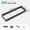 image:imageYITAHOME 144x48x12 in Galvanized Raised Garden Bed Kit Large Metal Planter Box with Gloves Safety Rubber amp Support Rod Outdoor Flower Bed for Plants Vegetables BlackBlack
