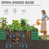 image:imageYITAHOME 144x48x12 in Galvanized Raised Garden Bed Kit Large Metal Planter Box with Gloves Safety Rubber amp Support Rod Outdoor Flower Bed for Plants Vegetables BlackGreen