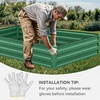 image:imageYITAHOME 144x48x12 in Galvanized Raised Garden Bed Kit Large Metal Planter Box with Gloves Safety Rubber amp Support Rod Outdoor Flower Bed for Plants Vegetables BlackGreen