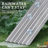 image:imageYITAHOME 144x48x12 in Galvanized Raised Garden Bed Kit Large Metal Planter Box with Gloves Safety Rubber amp Support Rod Outdoor Flower Bed for Plants Vegetables BlackSilver