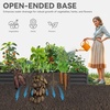 image:imageYITAHOME 144x48x12 in Galvanized Raised Garden Bed Kit Large Metal Planter Box with Gloves Safety Rubber amp Support Rod Outdoor Flower Bed for Plants Vegetables BlackBlack