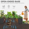 image:imageYITAHOME 144x48x12 in Galvanized Raised Garden Bed Kit Large Metal Planter Box with Gloves Safety Rubber amp Support Rod Outdoor Flower Bed for Plants Vegetables BlackBlack