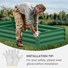 image:imageYITAHOME 144x48x12 in Galvanized Raised Garden Bed Kit Large Metal Planter Box with Gloves Safety Rubber amp Support Rod Outdoor Flower Bed for Plants Vegetables BlackGreen