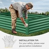 image:imageYITAHOME 144x48x12 in Galvanized Raised Garden Bed Kit Large Metal Planter Box with Gloves Safety Rubber amp Support Rod Outdoor Flower Bed for Plants Vegetables BlackGreen