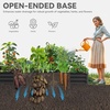 image:imageYITAHOME 144x48x12 in Galvanized Raised Garden Bed Kit Large Metal Planter Box with Gloves Safety Rubber amp Support Rod Outdoor Flower Bed for Plants Vegetables BlackBlack