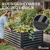 image:imageYITAHOME 144x48x12 in Galvanized Raised Garden Bed Kit Large Metal Planter Box with Gloves Safety Rubber amp Support Rod Outdoor Flower Bed for Plants Vegetables BlackBlack