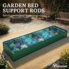 image:imageYITAHOME 144x48x12 in Galvanized Raised Garden Bed Kit Large Metal Planter Box with Gloves Safety Rubber amp Support Rod Outdoor Flower Bed for Plants Vegetables BlackGreen