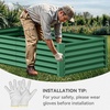 image:imageYITAHOME 144x48x12 in Galvanized Raised Garden Bed Kit Large Metal Planter Box with Gloves Safety Rubber amp Support Rod Outdoor Flower Bed for Plants Vegetables BlackGreen