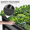 image:imageYITAHOME 144x48x12 in Galvanized Raised Garden Bed Kit Large Metal Planter Box with Gloves Safety Rubber amp Support Rod Outdoor Flower Bed for Plants Vegetables BlackBlack