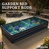 image:imageYITAHOME 144x48x12 in Galvanized Raised Garden Bed Kit Large Metal Planter Box with Gloves Safety Rubber amp Support Rod Outdoor Flower Bed for Plants Vegetables BlackBlack
