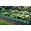 image:imageYITAHOME 144x48x12 in Galvanized Raised Garden Bed Kit Large Metal Planter Box with Gloves Safety Rubber amp Support Rod Outdoor Flower Bed for Plants Vegetables BlackGreen