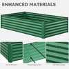 image:imageYITAHOME 144x48x12 in Galvanized Raised Garden Bed Kit Large Metal Planter Box with Gloves Safety Rubber amp Support Rod Outdoor Flower Bed for Plants Vegetables BlackGreen