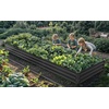 image:imageYITAHOME 144x48x12 in Galvanized Raised Garden Bed Kit Large Metal Planter Box with Gloves Safety Rubber amp Support Rod Outdoor Flower Bed for Plants Vegetables BlackBlack