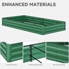 image:imageYITAHOME 144x48x12 in Galvanized Raised Garden Bed Kit Large Metal Planter Box with Gloves Safety Rubber amp Support Rod Outdoor Flower Bed for Plants Vegetables BlackGreen