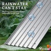 image:imageYITAHOME 144x48x12 in Galvanized Raised Garden Bed Kit Large Metal Planter Box with Gloves Safety Rubber amp Support Rod Outdoor Flower Bed for Plants Vegetables BlackSilver