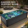 image:imageYITAHOME 144x48x12 in Galvanized Raised Garden Bed Kit Large Metal Planter Box with Gloves Safety Rubber amp Support Rod Outdoor Flower Bed for Plants Vegetables BlackBlack