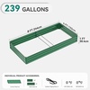 image:imageYITAHOME 144x48x12 in Galvanized Raised Garden Bed Kit Large Metal Planter Box with Gloves Safety Rubber amp Support Rod Outdoor Flower Bed for Plants Vegetables BlackGreen