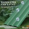 image:imageYITAHOME 144x48x12 in Galvanized Raised Garden Bed Kit Large Metal Planter Box with Gloves Safety Rubber amp Support Rod Outdoor Flower Bed for Plants Vegetables BlackGreen