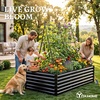 image:imageYITAHOME 8x2x2ft Large Raised Garden Bed Kit 24 Tall 9 in 1Galvanized Metal Planter Box with Gloves and Safety Rubber Outdoor Above Ground Planters for Plants Vegetables Flowers BlackBlack