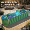 image:imageYITAHOME 8x2x2ft Large Raised Garden Bed Kit 24 Tall 9 in 1Galvanized Metal Planter Box with Gloves and Safety Rubber Outdoor Above Ground Planters for Plants Vegetables Flowers BlackGreen
