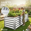 image:imageYITAHOME 8x2x2ft Large Raised Garden Bed Kit 24 Tall 9 in 1Galvanized Metal Planter Box with Gloves and Safety Rubber Outdoor Above Ground Planters for Plants Vegetables Flowers BlackSilver