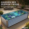 image:imageYITAHOME 8x2x2ft Large Raised Garden Bed Kit 24 Tall 9 in 1Galvanized Metal Planter Box with Gloves and Safety Rubber Outdoor Above Ground Planters for Plants Vegetables Flowers BlackSilver