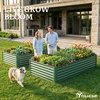 image:imageYITAHOME 8x2x2ft Large Raised Garden Bed Kit 24 Tall 9 in 1Galvanized Metal Planter Box with Gloves and Safety Rubber Outdoor Above Ground Planters for Plants Vegetables Flowers BlackGreen