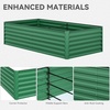 image:imageYITAHOME 8x2x2ft Large Raised Garden Bed Kit 24 Tall 9 in 1Galvanized Metal Planter Box with Gloves and Safety Rubber Outdoor Above Ground Planters for Plants Vegetables Flowers BlackGreen