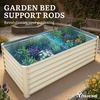 image:imageYITAHOME 8x2x2ft Large Raised Garden Bed Kit 24 Tall 9 in 1Galvanized Metal Planter Box with Gloves and Safety Rubber Outdoor Above Ground Planters for Plants Vegetables Flowers BlackCream Yellow