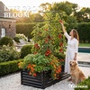 image:imageYITAHOME 8x2x2ft Large Raised Garden Bed Kit 24 Tall 9 in 1Galvanized Metal Planter Box with Gloves and Safety Rubber Outdoor Above Ground Planters for Plants Vegetables Flowers BlackBlack