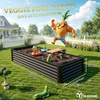 image:imageYITAHOME 8x2x2ft Large Raised Garden Bed Kit 24 Tall 9 in 1Galvanized Metal Planter Box with Gloves and Safety Rubber Outdoor Above Ground Planters for Plants Vegetables Flowers BlackBlack