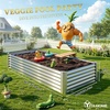 image:imageYITAHOME 8x2x2ft Large Raised Garden Bed Kit 24 Tall 9 in 1Galvanized Metal Planter Box with Gloves and Safety Rubber Outdoor Above Ground Planters for Plants Vegetables Flowers BlackSilver