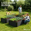 image:imageYITAHOME 8x2x2ft Large Raised Garden Bed Kit 24 Tall 9 in 1Galvanized Metal Planter Box with Gloves and Safety Rubber Outdoor Above Ground Planters for Plants Vegetables Flowers BlackBlack