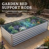 image:imageYITAHOME 8x2x2ft Large Raised Garden Bed Kit 24 Tall 9 in 1Galvanized Metal Planter Box with Gloves and Safety Rubber Outdoor Above Ground Planters for Plants Vegetables Flowers BlackSilver