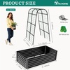 image:imageYITAHOME 8x2x2ft Large Raised Garden Bed Kit 24 Tall 9 in 1Galvanized Metal Planter Box with Gloves and Safety Rubber Outdoor Above Ground Planters for Plants Vegetables Flowers BlackBlack