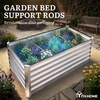 image:imageYITAHOME 8x2x2ft Large Raised Garden Bed Kit 24 Tall 9 in 1Galvanized Metal Planter Box with Gloves and Safety Rubber Outdoor Above Ground Planters for Plants Vegetables Flowers BlackSilver