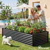 image:imageYITAHOME 8x2x2ft Large Raised Garden Bed Kit 24 Tall 9 in 1Galvanized Metal Planter Box with Gloves and Safety Rubber Outdoor Above Ground Planters for Plants Vegetables Flowers BlackBlack
