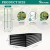 image:imageYITAHOME 8x2x2ft Large Raised Garden Bed Kit 24 Tall 9 in 1Galvanized Metal Planter Box with Gloves and Safety Rubber Outdoor Above Ground Planters for Plants Vegetables Flowers BlackBlack