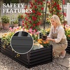 image:imageYITAHOME 8x2x2ft Large Raised Garden Bed Kit 24 Tall 9 in 1Galvanized Metal Planter Box with Gloves and Safety Rubber Outdoor Above Ground Planters for Plants Vegetables Flowers BlackBlack
